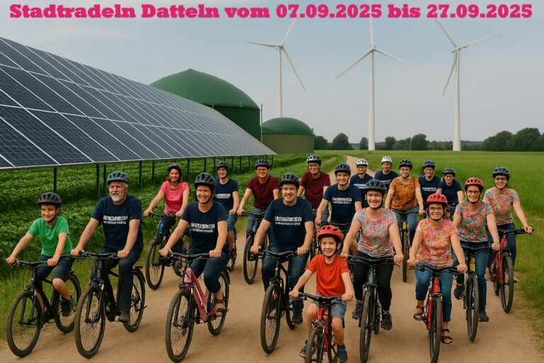Stadtradeln in Datteln mit der Bürgerenergie LippeKraft vom 07.09 bis zum 27.09.2025 ein