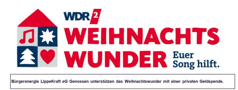 Lippekraft eG unterstützt das WDR 2 Weihnachtswunder